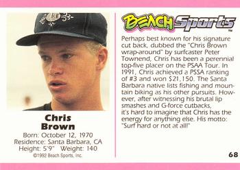 1992 Beach Sports #68 Chris Brown Back